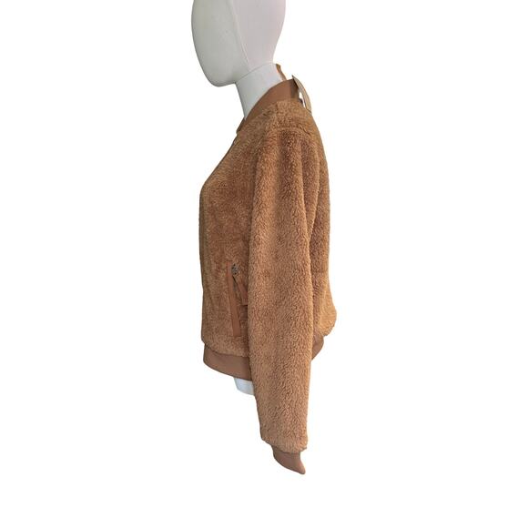 Patagonia Los Gatos Bomber Jacket Women’s M Beech Brown Teddy Fleece NWT - Picture 5 of 8